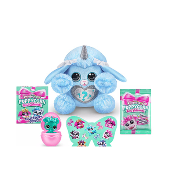 ZURU RAINBOCORNS Puppycorn Bow Surprise Series 3 Purple Ears NWT - Picture 7 of 8